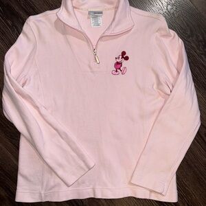 Disneyland Resort Light Pink Mickey Mouse Quarter-Zip Sweatshirt
